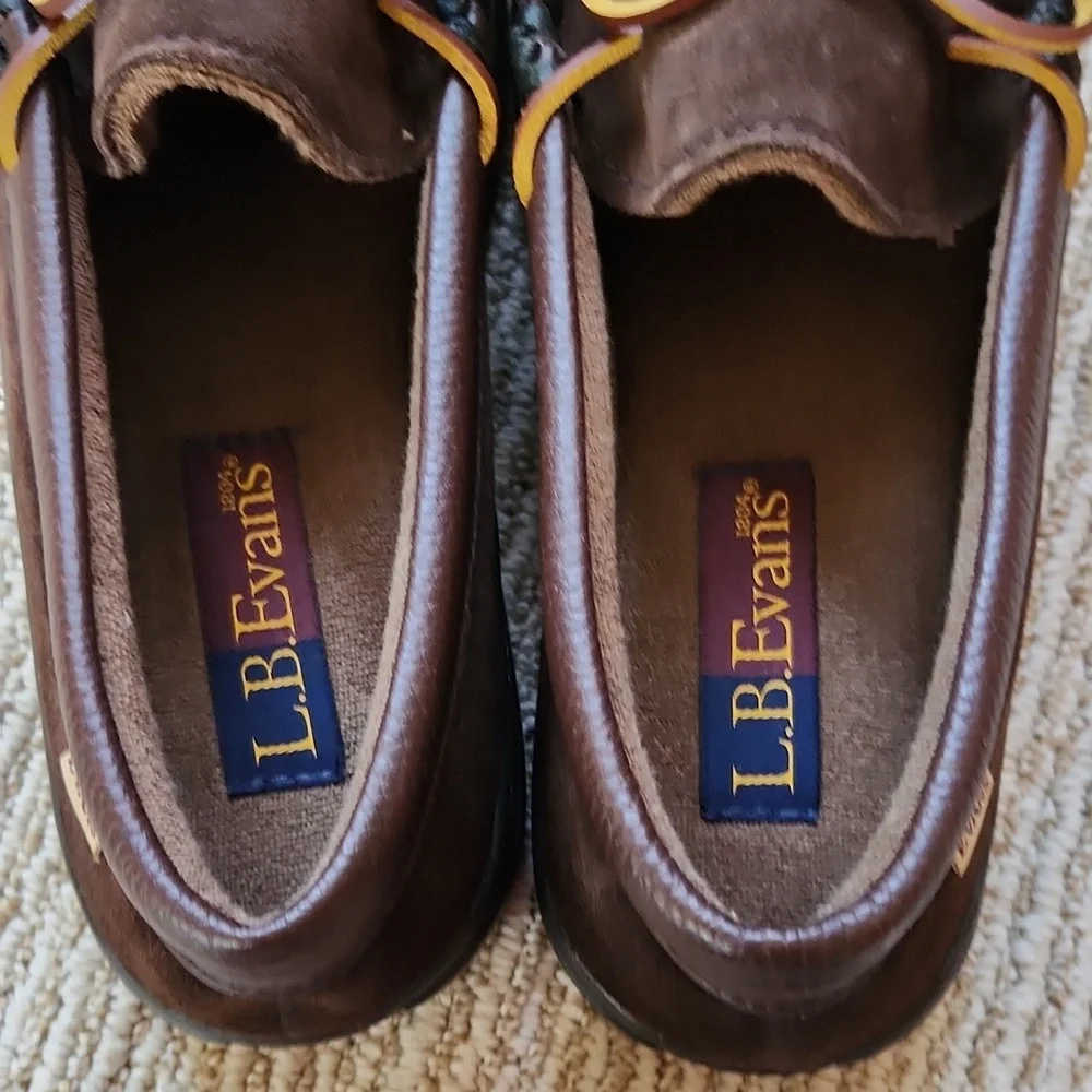 L.B. Evans Atlin Slipper 9EEE New in Box Chocolate - Picture 5 of 7